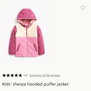 Crewcuts Kids’ Sherpa Hooded Puffer Jacket